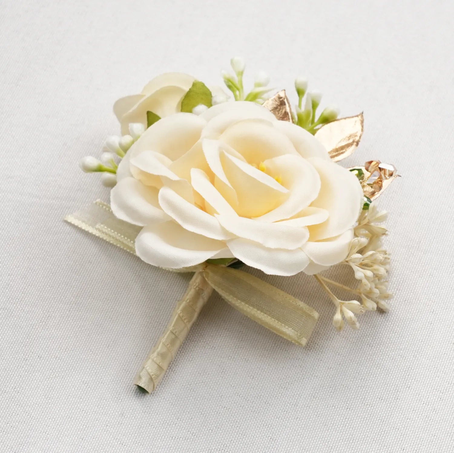 Uflower Boutonnieres in Champagne MG80010-03*6