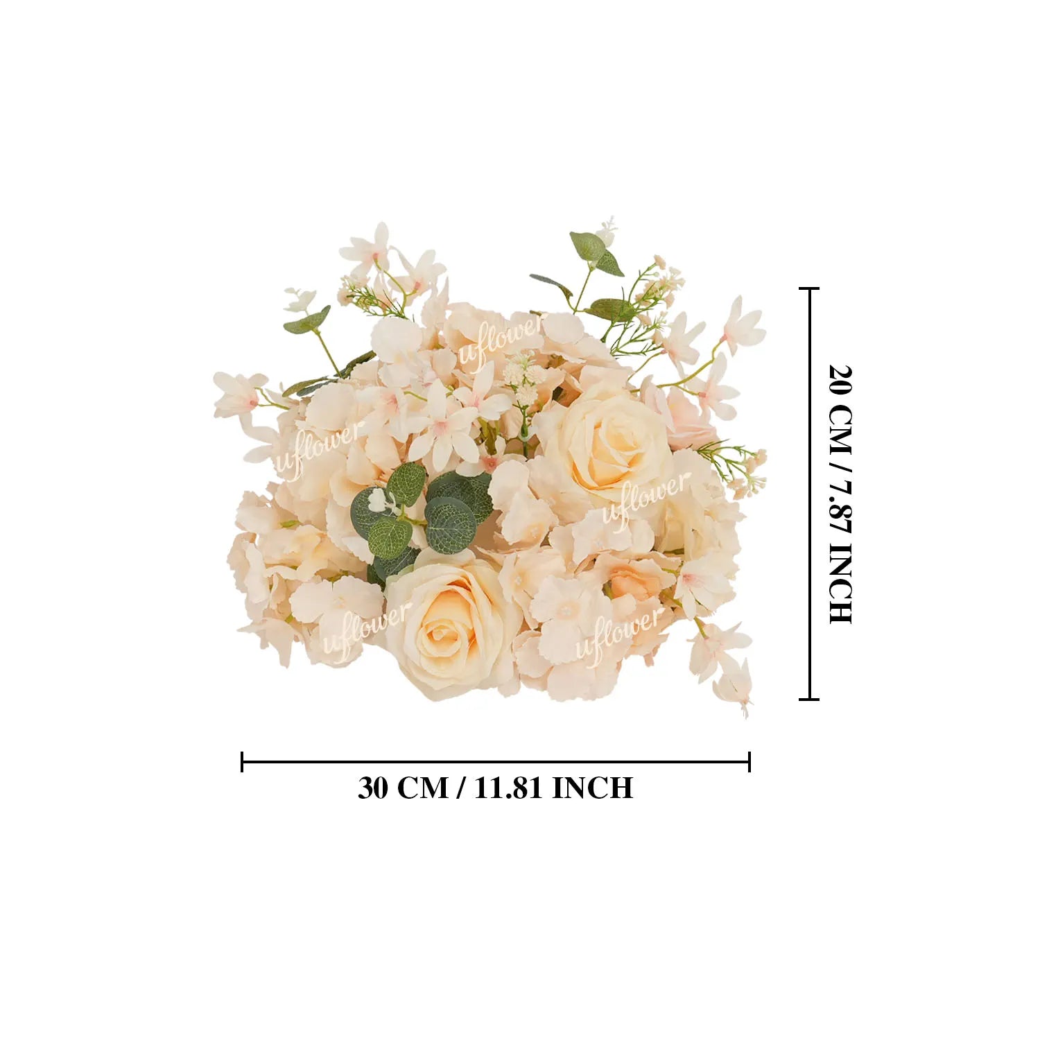 Uflower Rose Table Centerpieces Floral Ball Wedding Decor Flower Arrangement MB80098