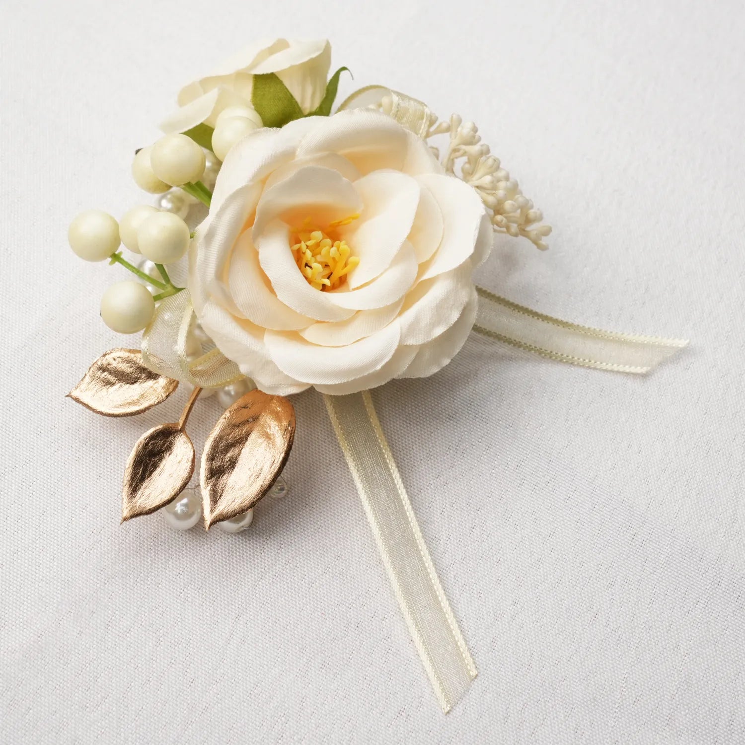 Uflower Wrist Corsages in Champagne MG80010-04*6