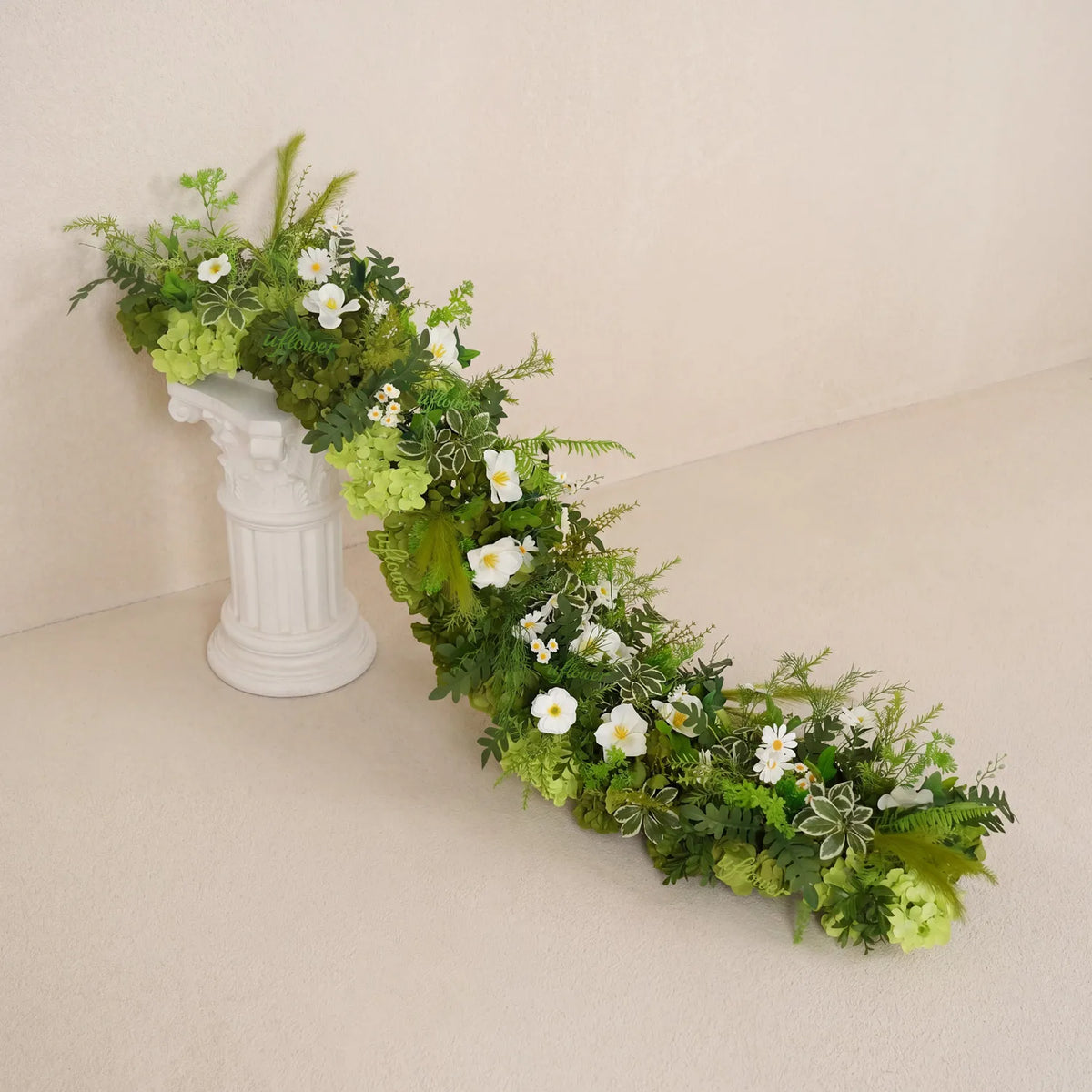 Uflower Verdure Guirlande Florale Rangée Mariage et Événement Toile de Fond MC80310-01