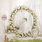 Uflower Baby's Breath Flower Arrangement Table Runner Round Arch SET80167 - Uflower