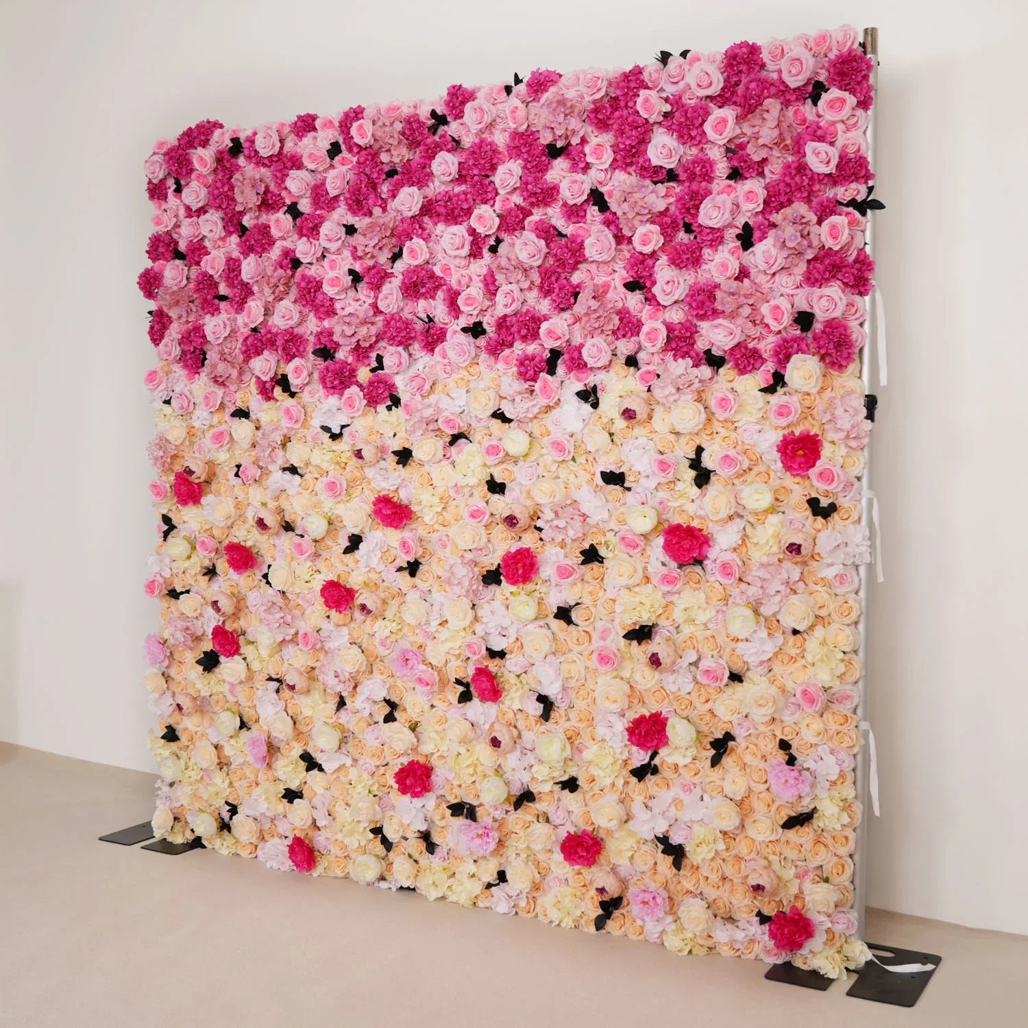 Uflower Rose Pink Gradient Flower Wall SET80046 - Uflower