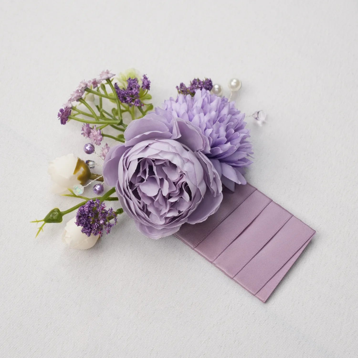 Uflower Boutonnieres in Lilac with Card MG80004-02*6