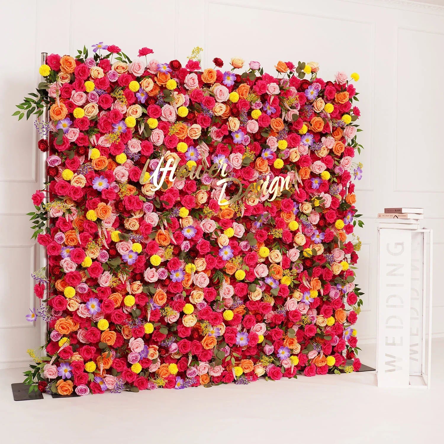Uflower Artificial Colorful Wedding Flower Wall Decor SET80025 - Uflower