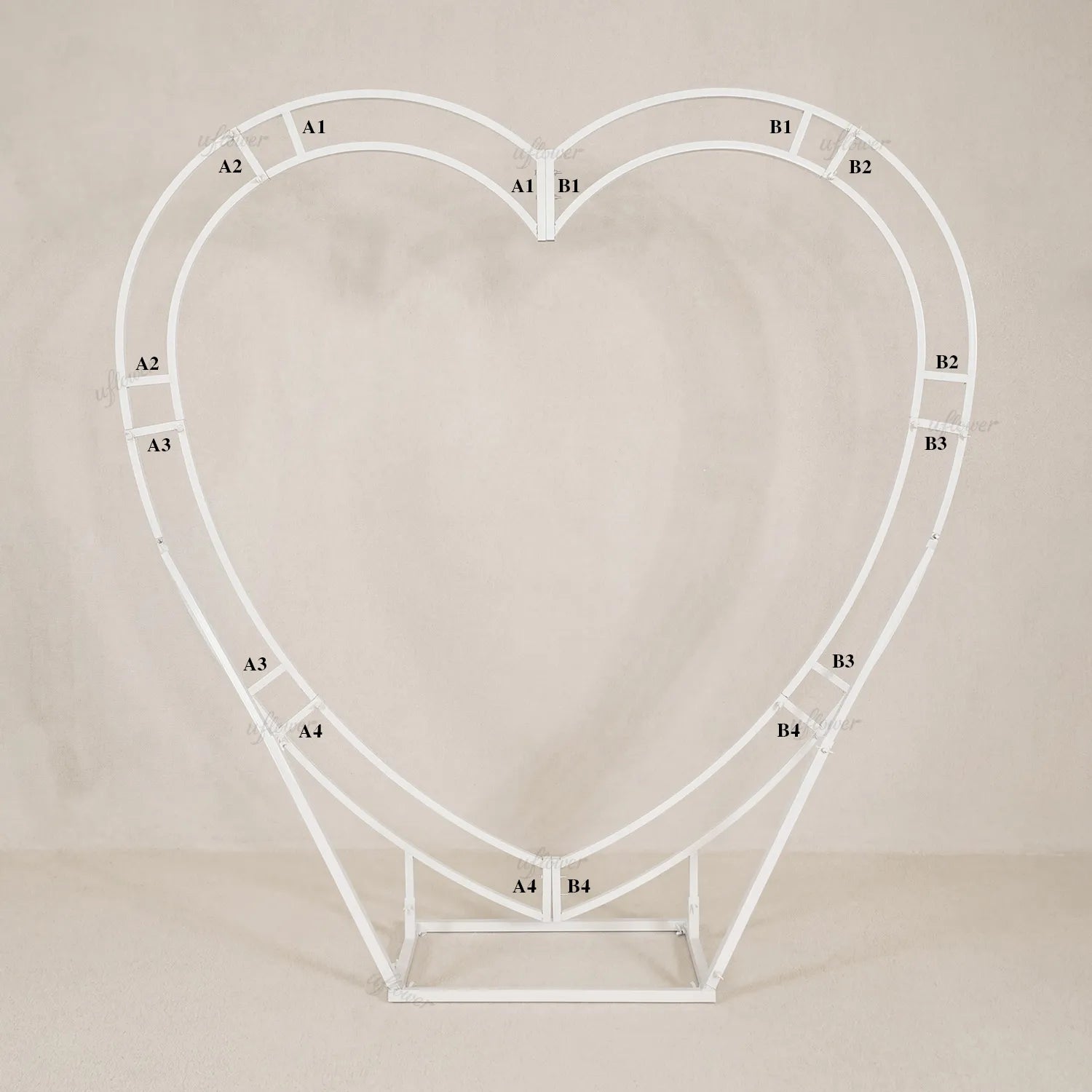 Uflower Square Arch Stand Wedding Background Event Floral Decor Props MSD80023