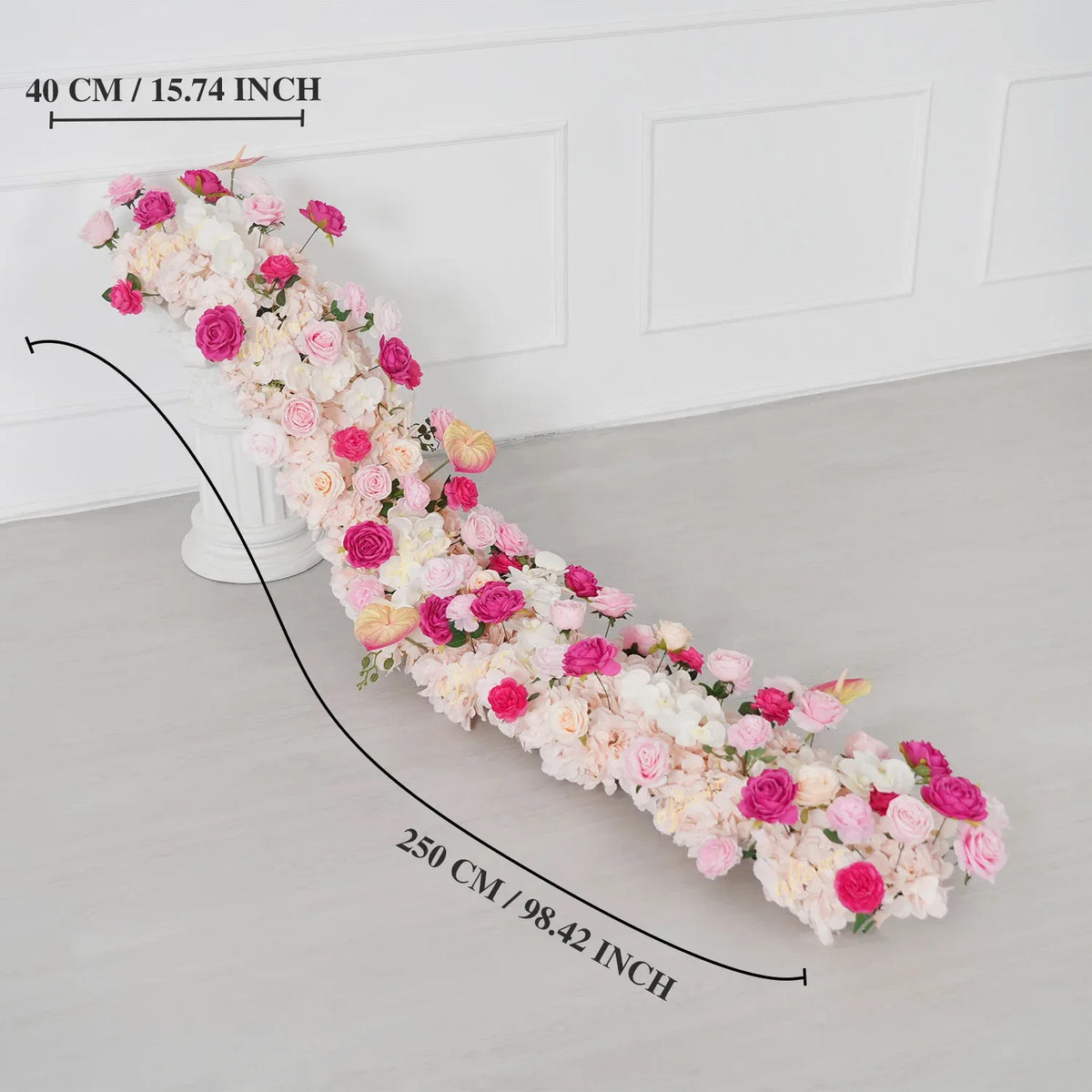 Uflower Pink Rose Floral Door Arch Wedding Party Backdrop Decoration SET80206 - Uflower