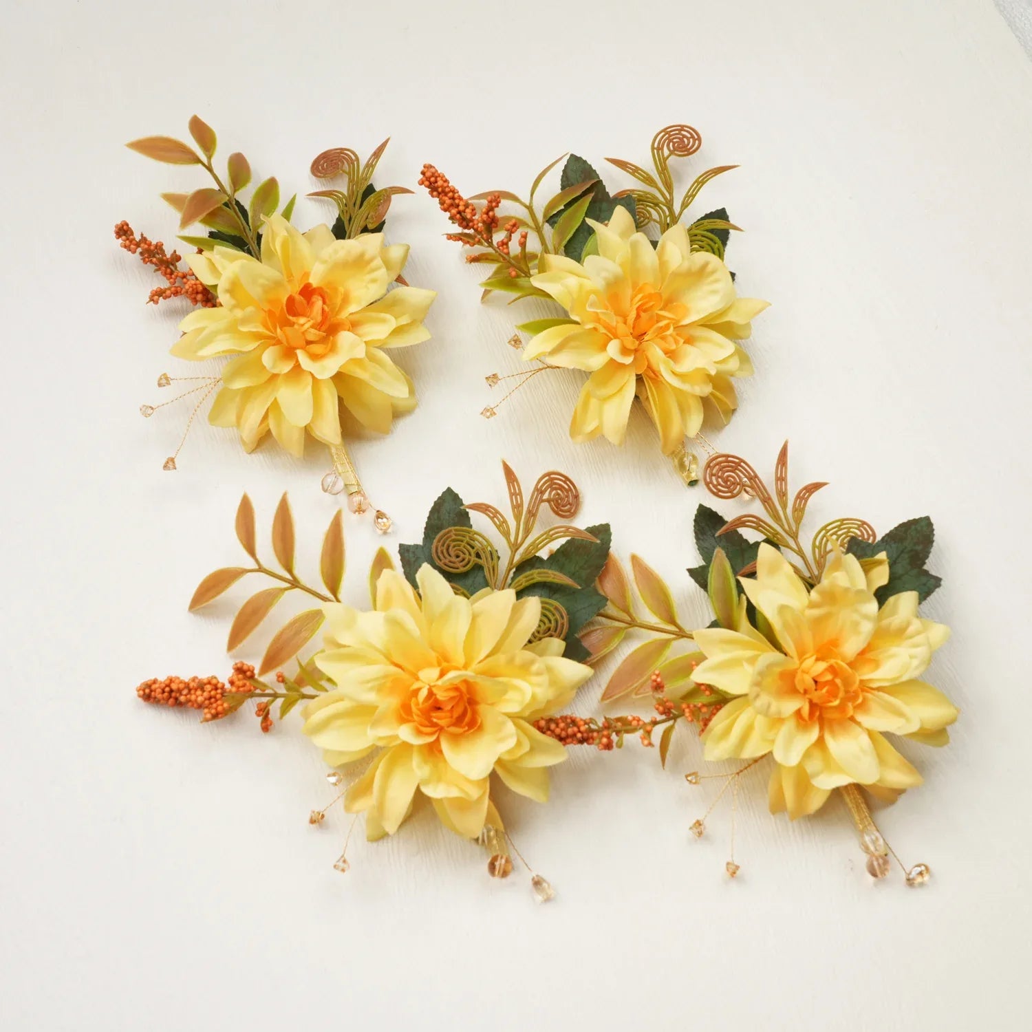 Uflower Boutonnieres in Yellow MG80003-03 - Uflower