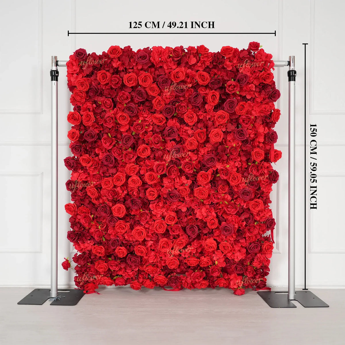 Uflower Artificial Red Rose Wedding Flower Wall Decoration SET80028 - Uflower
