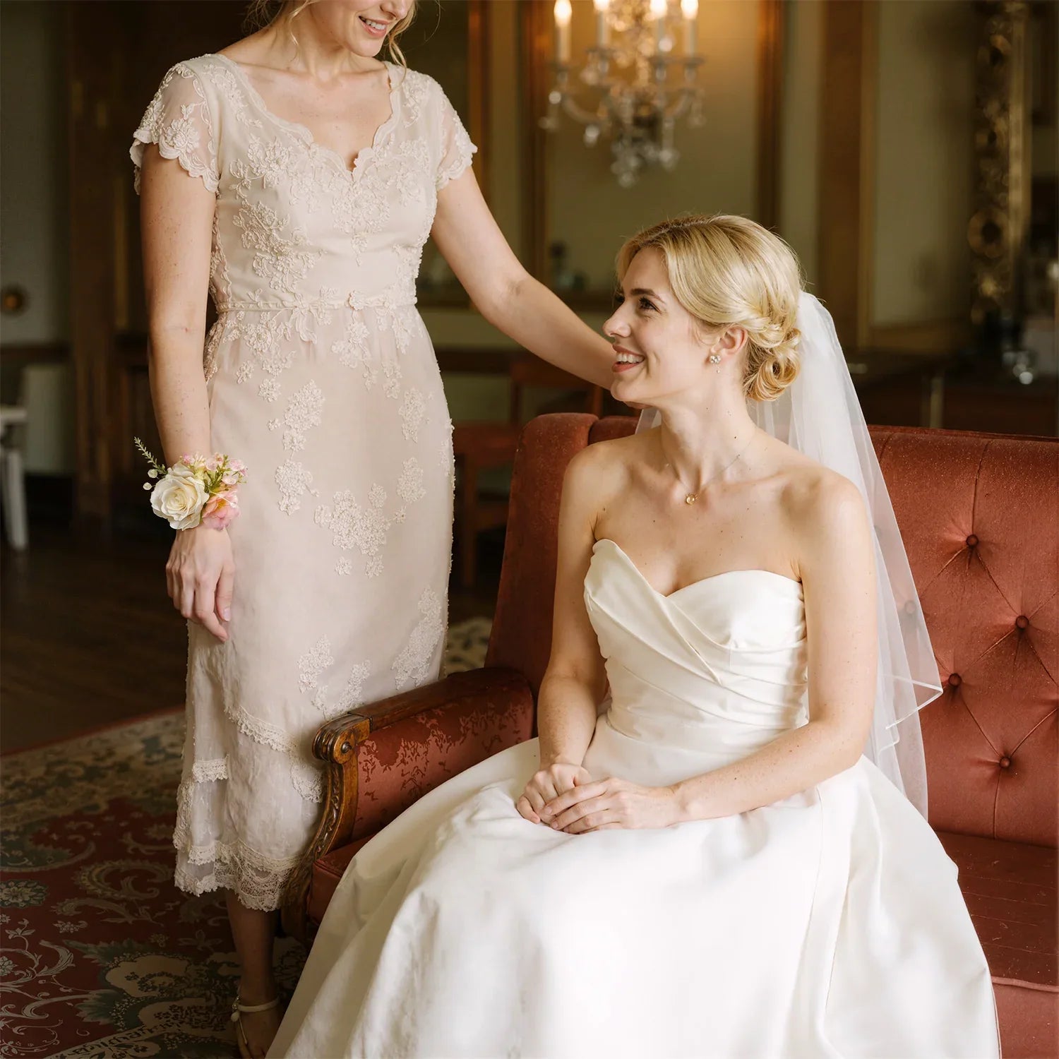 Uflower Pink White Series Bride Bouquet Wrist Corsage Groom Boutonniere Wedding Event Supplies SET80080-09 - Uflower