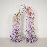 Uflower Gradient purple Floral Horn Arch Wedding Party Backdrop Decor SET80183 - Uflower