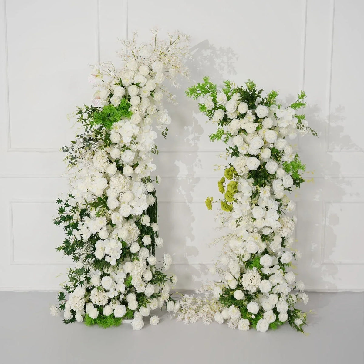 Uflower White Floral Greenery Horn Arch Wedding Party Backdrop Decor SET80159 - Uflower