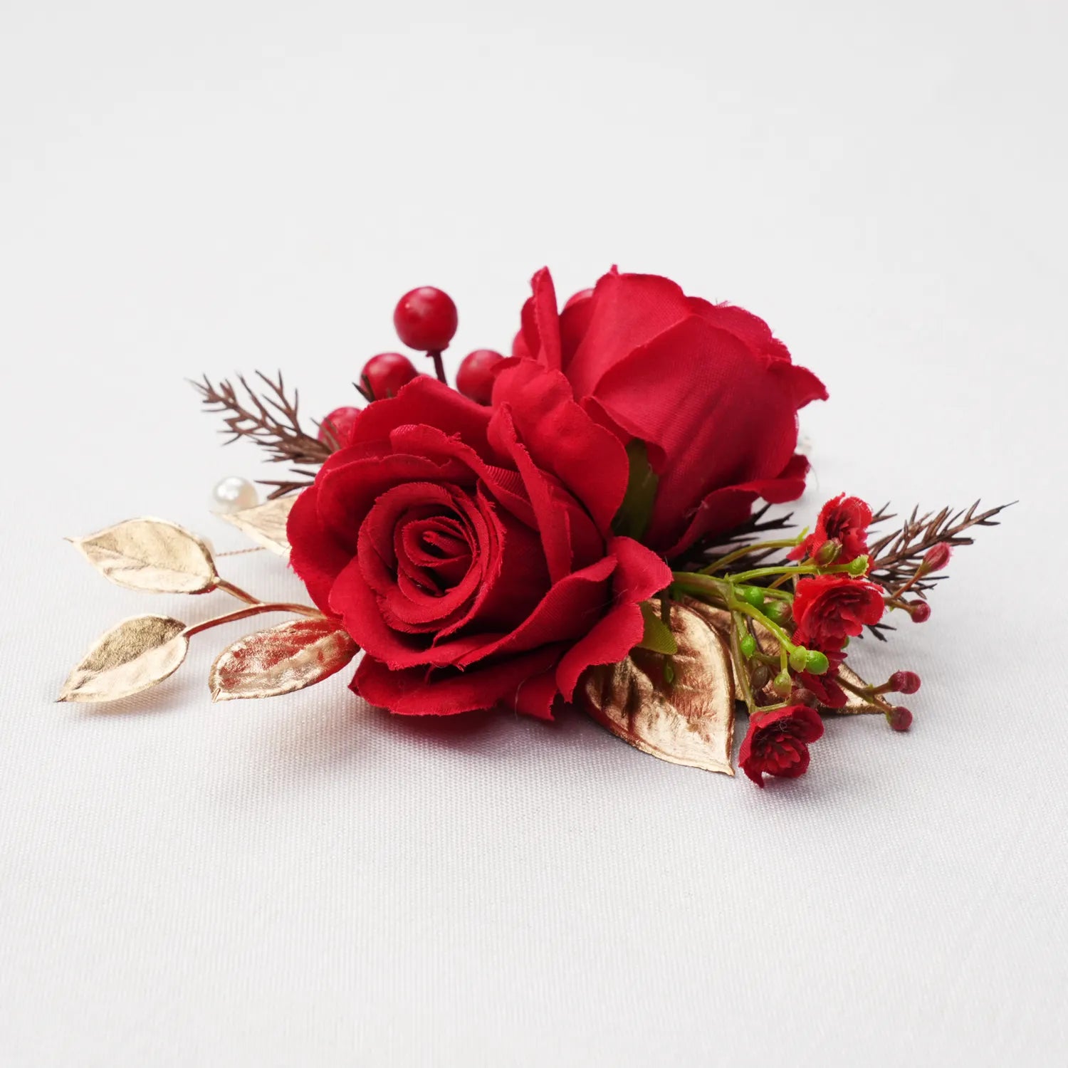 Uflower Wrist Corsages in Red MG80002-04*6