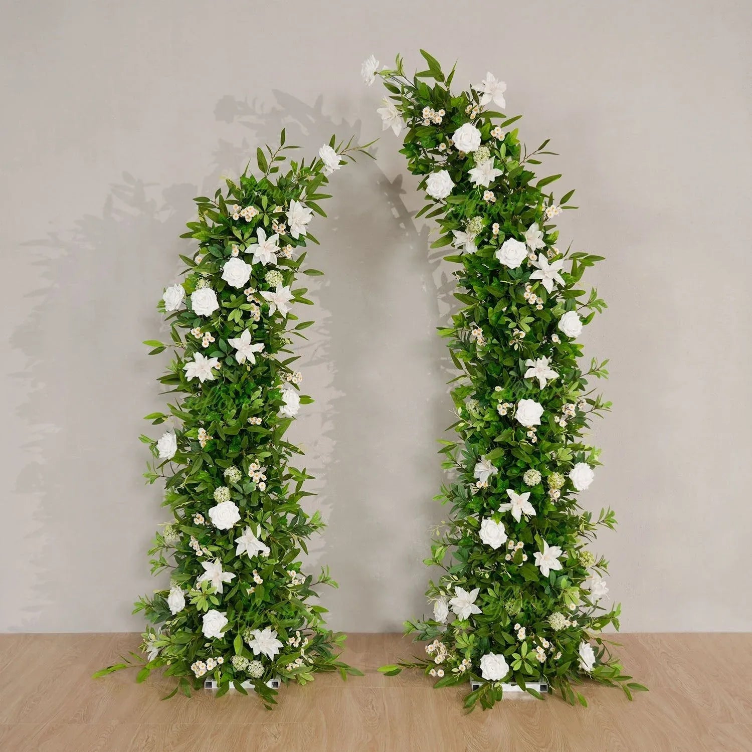Uflower White Green Floral Arrangement Horn Arch Wedding Backdrop Props	SET80098-01 - Uflower