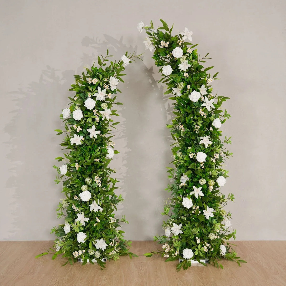 Uflower White Green Floral Arrangement Horn Arch Wedding Backdrop Props	SET80098-01 - Uflower