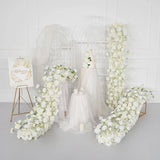 Uflower White Sofa Table Runner Floor Flower Arrangement MC80087-04 - Uflower