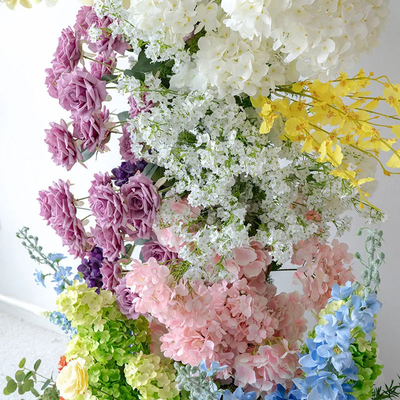 Uflower Mixcolor Rose Door Arch Floral Arrangement Set DD03016