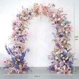 Uflower Pink Rose Door Arch Floral Arrangement Set DD02777
