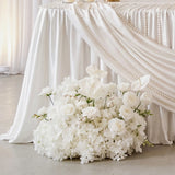 Uflower Elegant Minimalist White Sweetheart Table Decor | One-Stop Styling