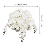 Uflower 50cm Cream White Spherical Faux Table Flower Arrangements MB80030 - Uflower