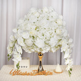 Uflower 50cm Cream White Spherical Faux Table Flower Arrangements MB80030 - Uflower