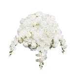 Uflower 50cm Cream White Spherical Faux Table Flower Arrangements MB80030 - Uflower