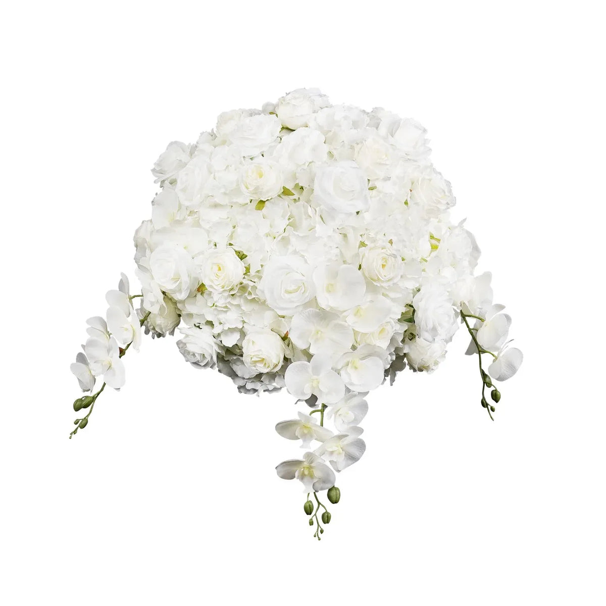 Uflower 50cm Cream White Spherical Faux Table Flower Arrangements MB80030 - Uflower