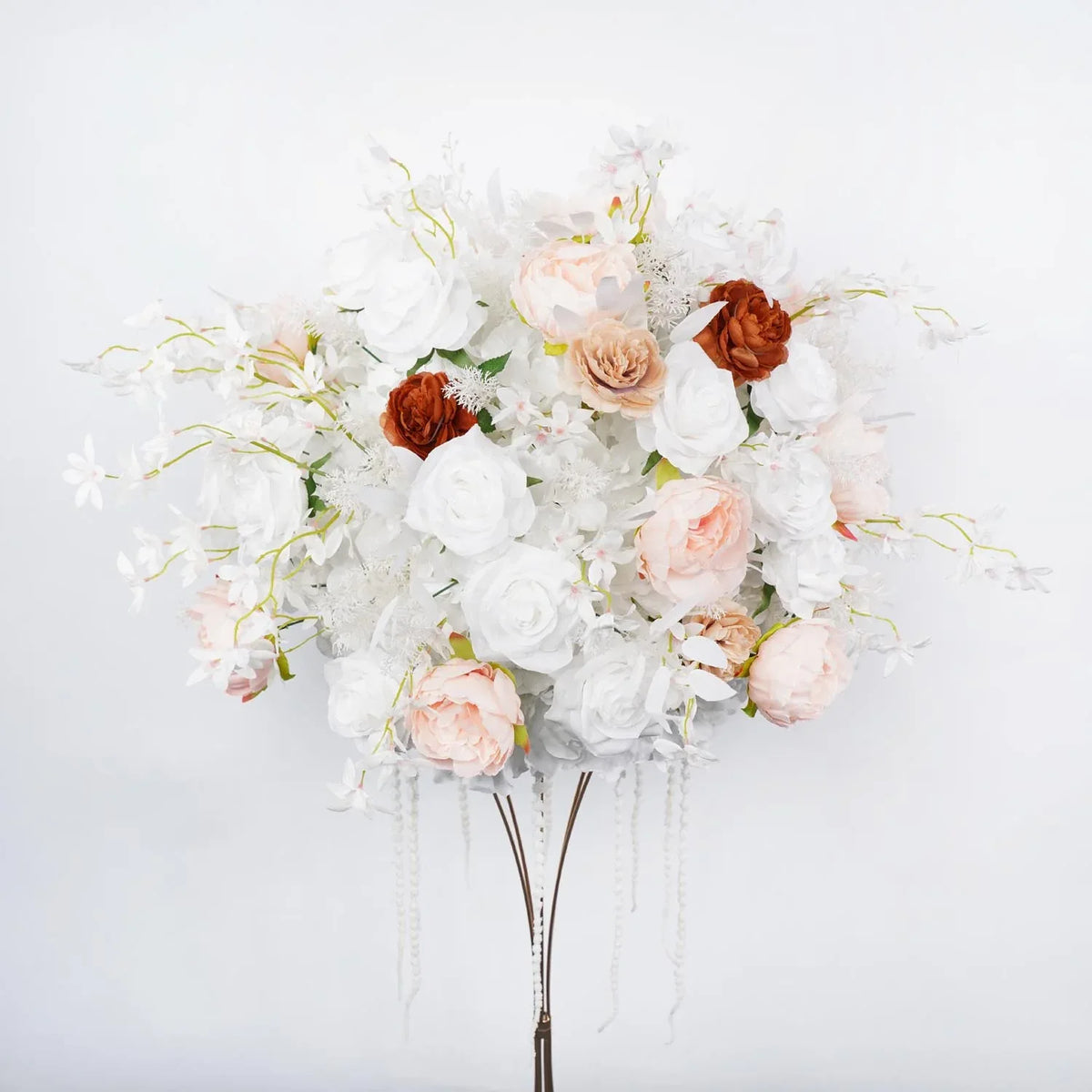 Uflower 50cm White Dried Table Flower Arrangements MB80029 - Uflower
