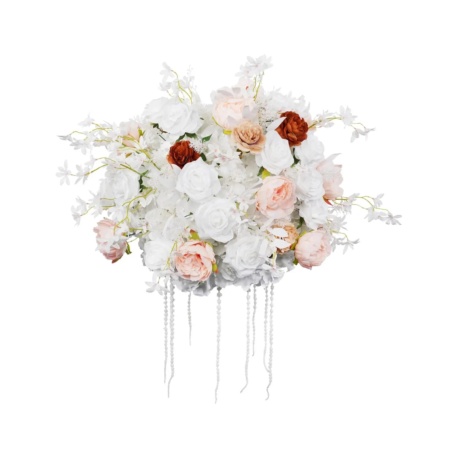 Uflower 50cm White Dried Table Flower Arrangements MB80029 - Uflower
