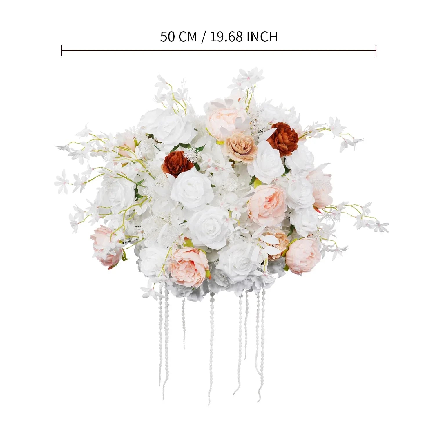 Uflower 50cm White Dried Table Flower Arrangements MB80029 - Uflower
