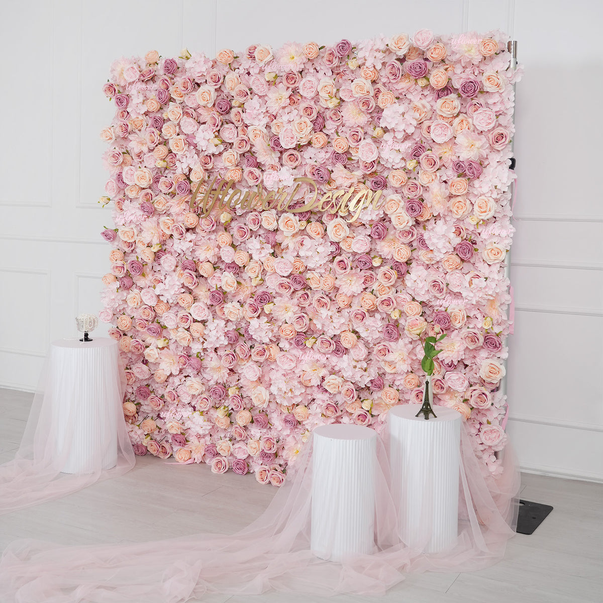 UflowerBlush Rose Flower Wall Backdrop Wedding Party Decoration SET800