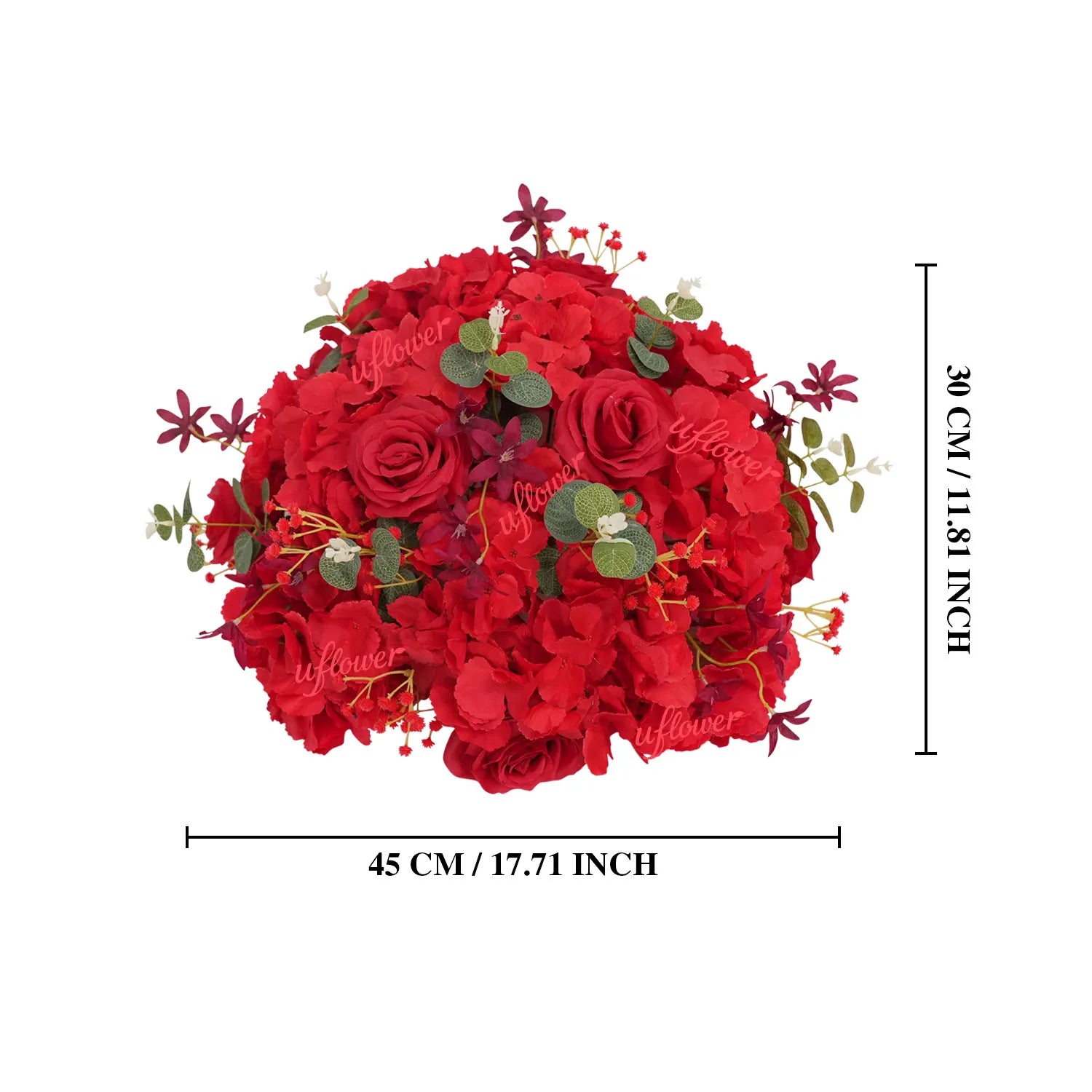 Uflower Rose Table Centerpieces Floral Ball Wedding Decor Flower Arrangement MB80098