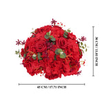 Uflower Rose Table Centerpieces Floral Ball Wedding Decor Flower Arrangement MB80099