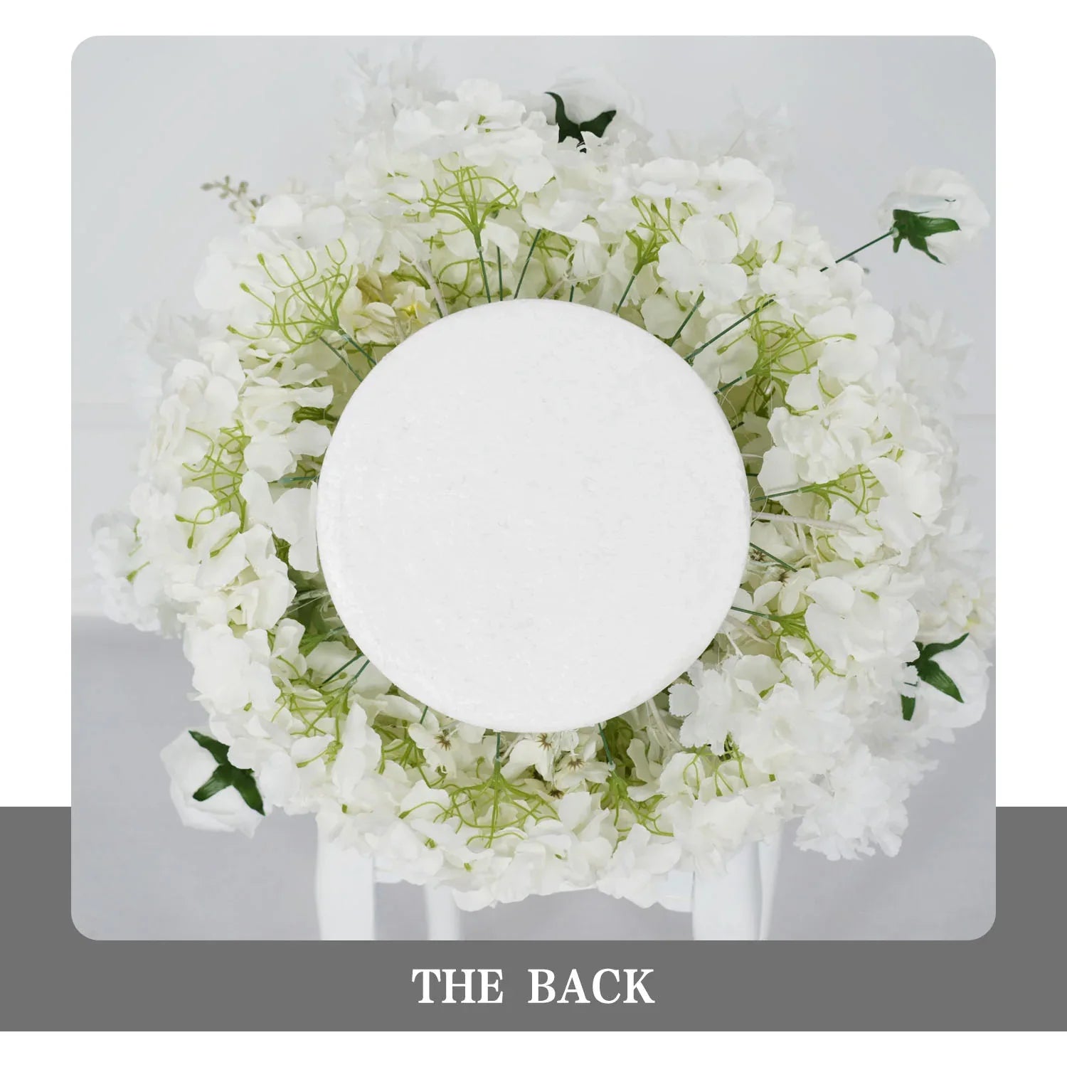 Uflower Artificial White Rose Flower Arrangement Wedding Backdrop Decor Props SET80052-01 - Uflower