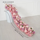Uflower Purple Pink Floral Arrangement Wedding Party Backdrop Flower Row Decor SET80192 - Uflower