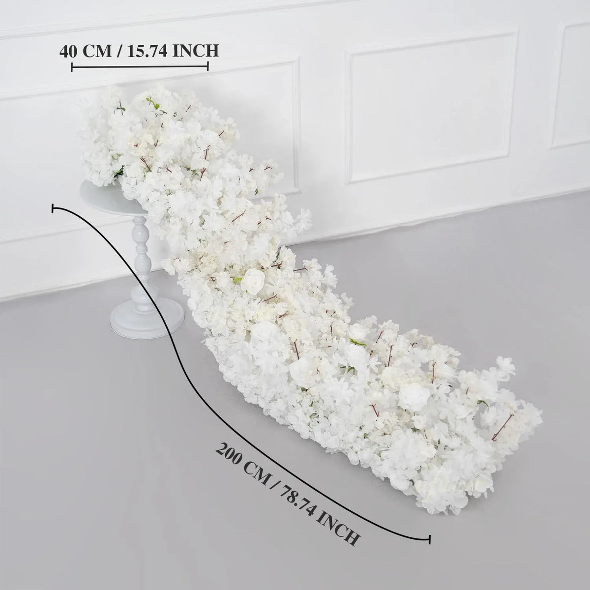 Uflower White Cherry Blossoms Wedding Background KT Board Decoration MC80205 - Uflower