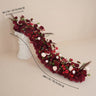 Uflower Luxury Burgundy Floral Row Wedding & Event Backdrop MC80308-01