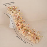Uflower Champagne Floral Row Wedding & Party Table Runner Decor MC80313-01