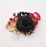 Uflower Black & Red Wrist Corsages for Weddings & Events MG80011-04*6