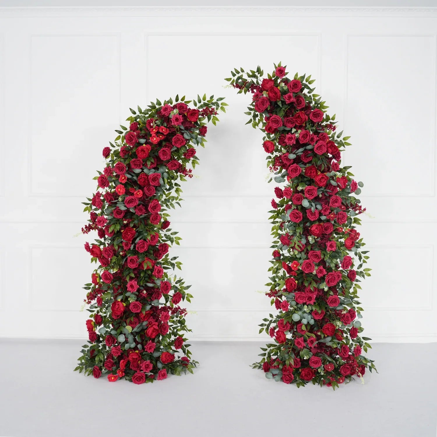 Uflower Red Rose Floral Arch Wedding Backdrop Decor SET80090 - Uflower