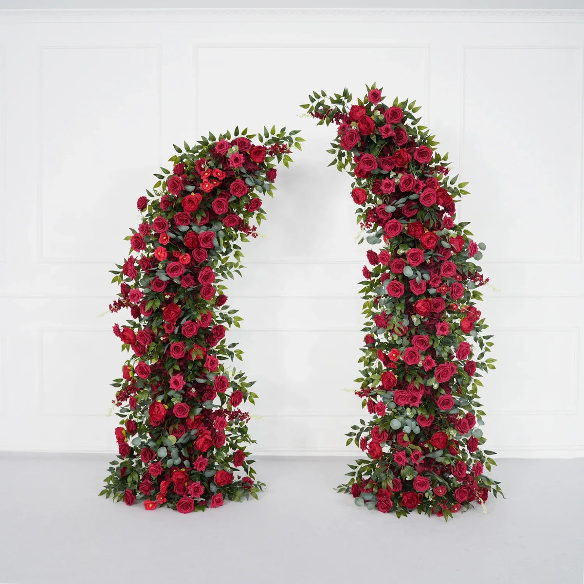 Uflower Red Rose Floral Arch Wedding Backdrop Decor SET80090 - Uflower