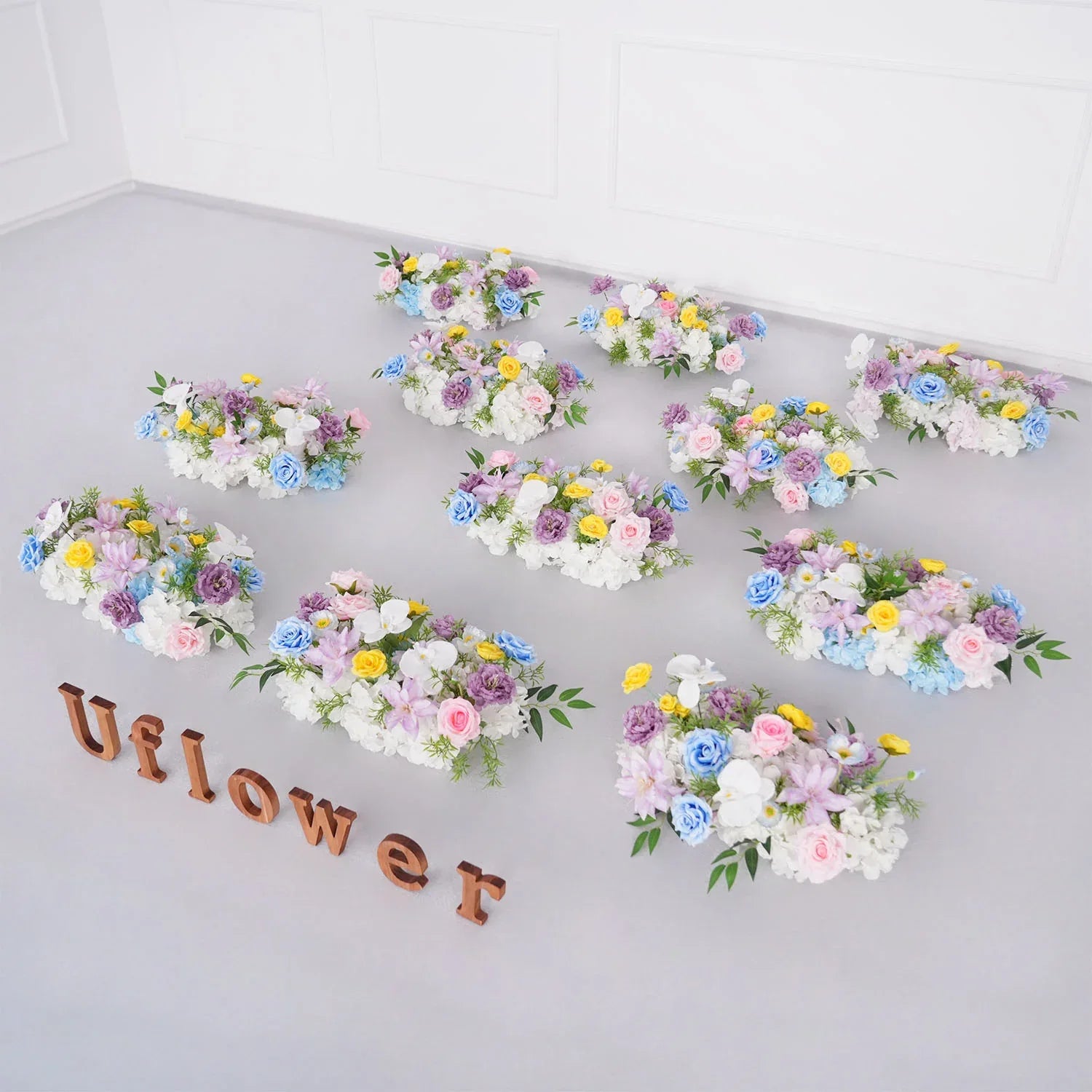 Uflower Colored Table Runner Arrangement Wedding Backdrop Wall Decor M