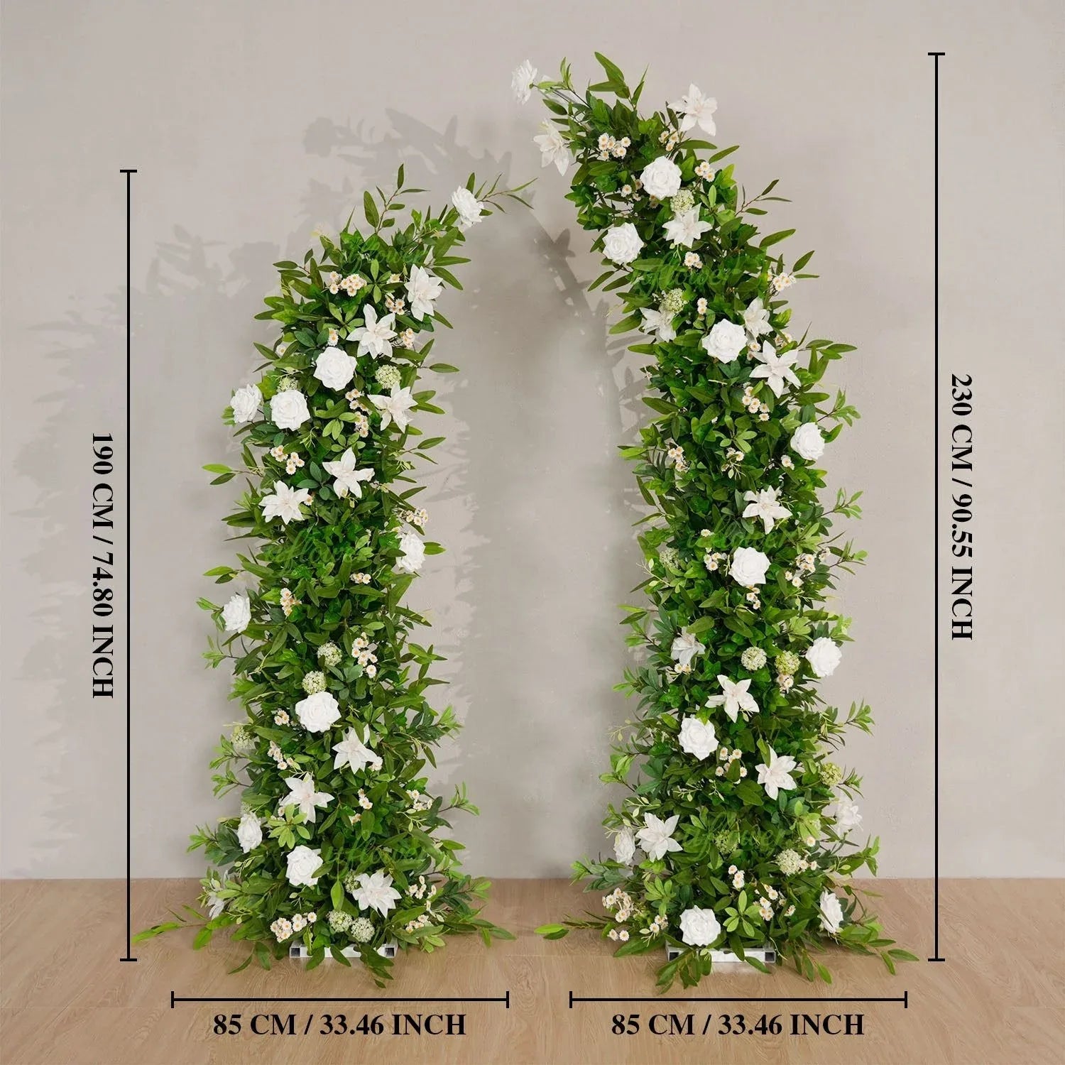 Uflower White Green Floral Arrangement Horn Arch Wedding Backdrop Props	SET80098-01 - Uflower