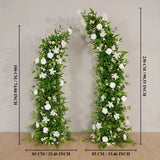 Uflower White Green Floral Arrangement Horn Arch Wedding Backdrop Props	SET80098-01 - Uflower