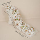 Uflower White Gold Floral Row Wedding & Party Table Runner Decor MC80314-01