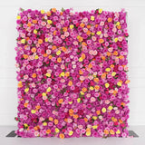 Uflower Flower Wall Hot Pink Orange Rose Floral Backdrop Wedding Party Proposal Decor Banquet Supplies SET80106 - Uflower