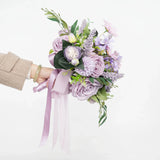 Uflower Purple bridal flower bouquet MG80004-01 - Uflower