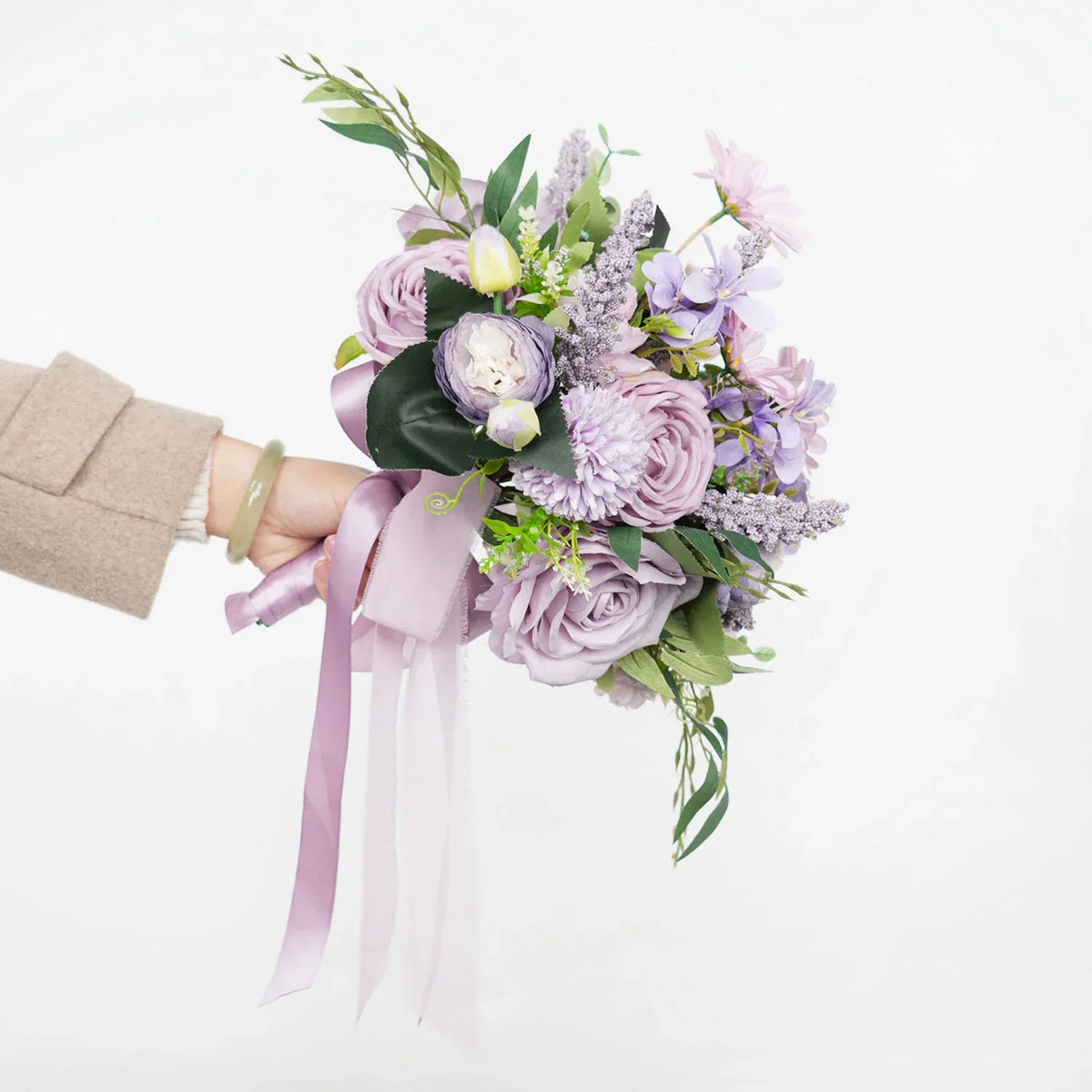 Uflower Purple bridal flower bouquet MG80004-01 - Uflower