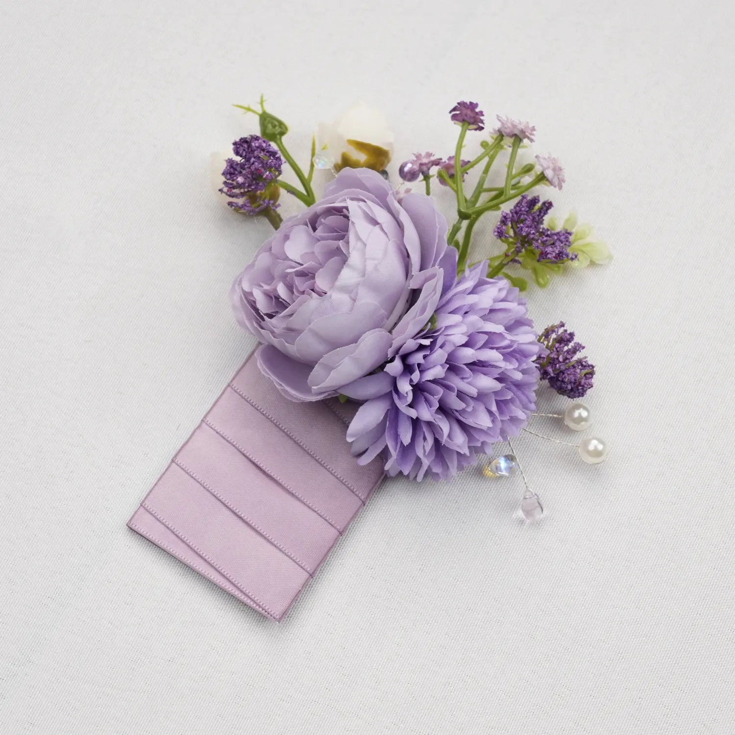 Uflower Boutonnieres in Lilac with Card MG80004-02*6