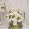 Centre de table de mariage et de fête blanc et vert