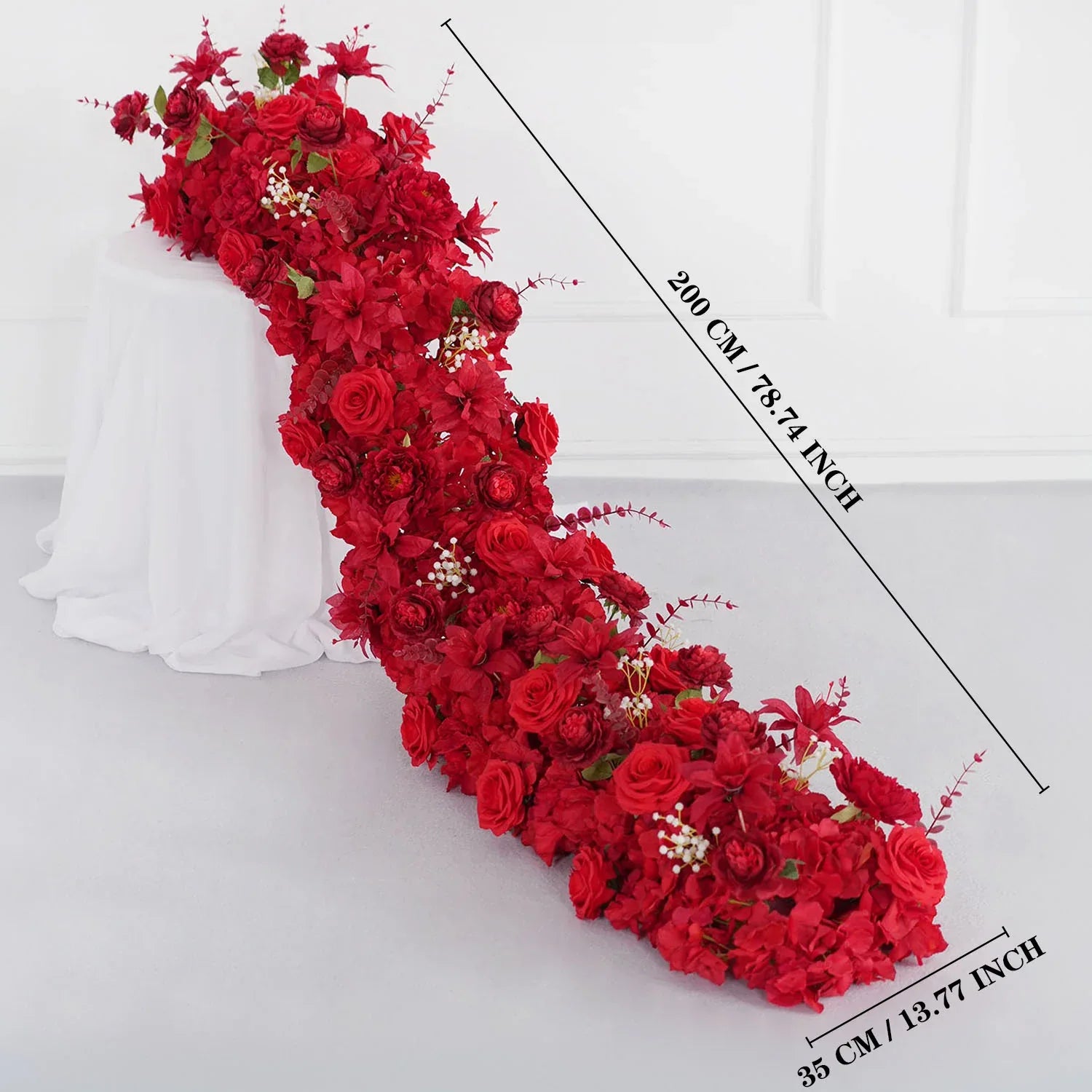 Uflower Artificial Flower Row Sofa Table Runner Floor Flower Arrangement MC80075 - Uflower